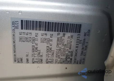 2023 Nissan Rogue Sv Fwd from USA, damaged, VIN 5N1BT3BA5PC833353